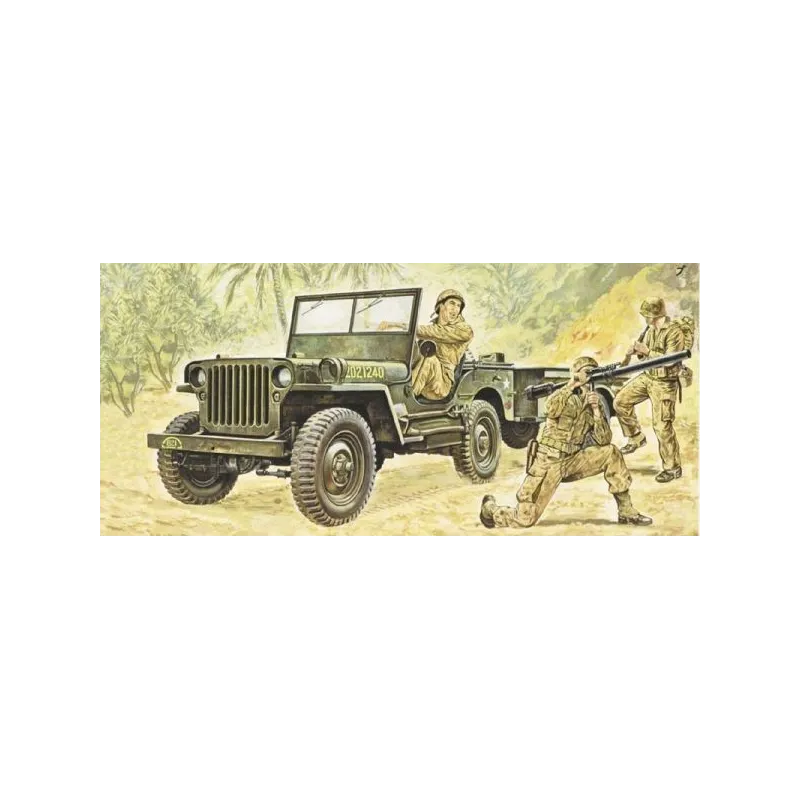 Willis MB Jeep with Trailer