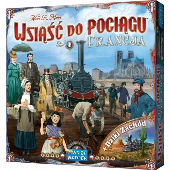 Gra Wsiąść do pociągu Kolekcja Map 6 - Francja i Dziki Zachód