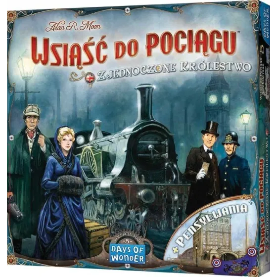 Gra Wsiąść do pociągu Kolekcja Map 5 - Zjednoczone Królestwo / Pensylwania