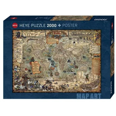 Puzzle 2000 elementów - Świat piratów