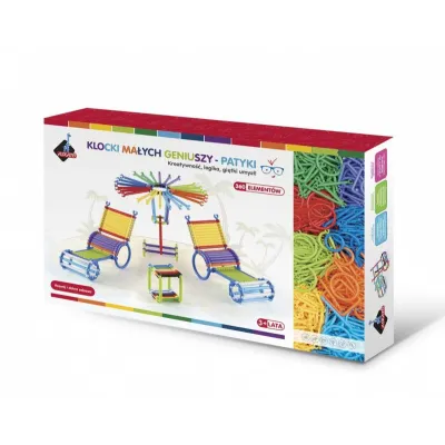 Klocki Patyczki 360 elementów w pudełku