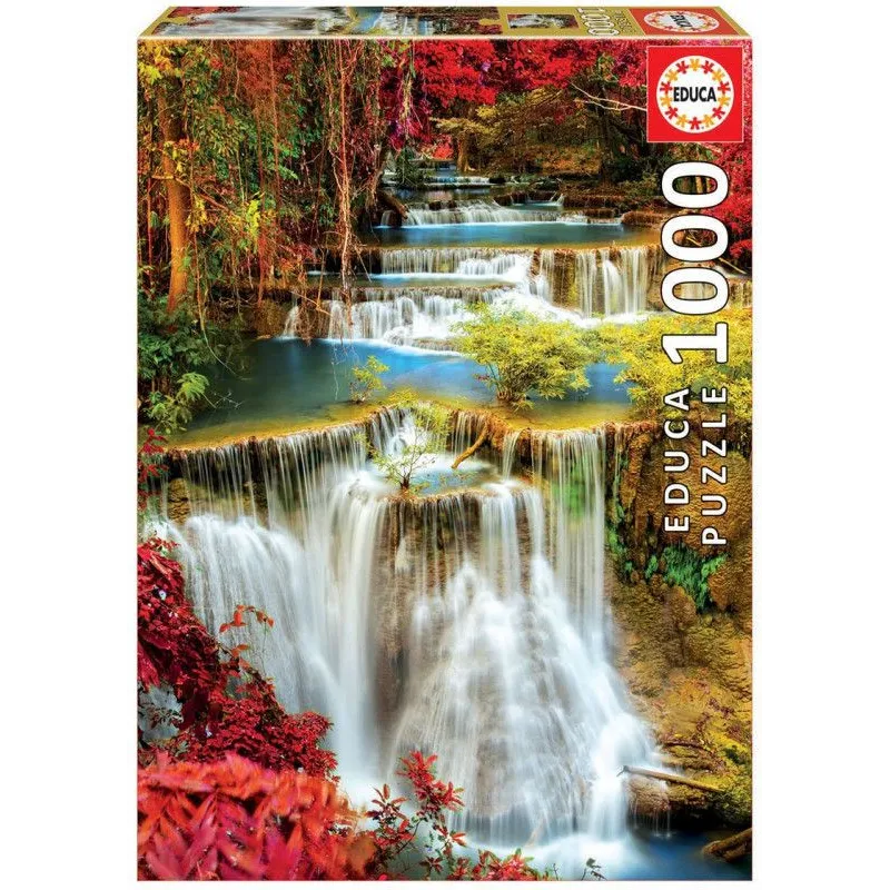 Puzzle 1000 elementów Wodospad w głębi lasu