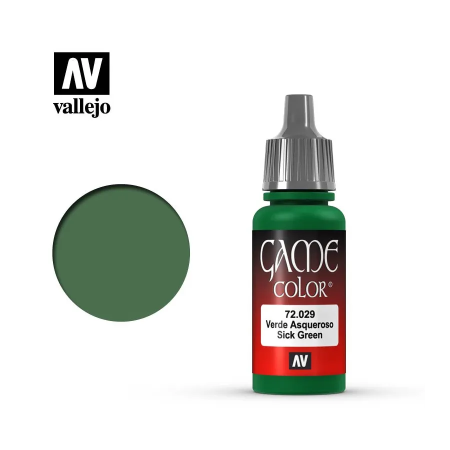 Vallejo 72029 Sick Green 17ml