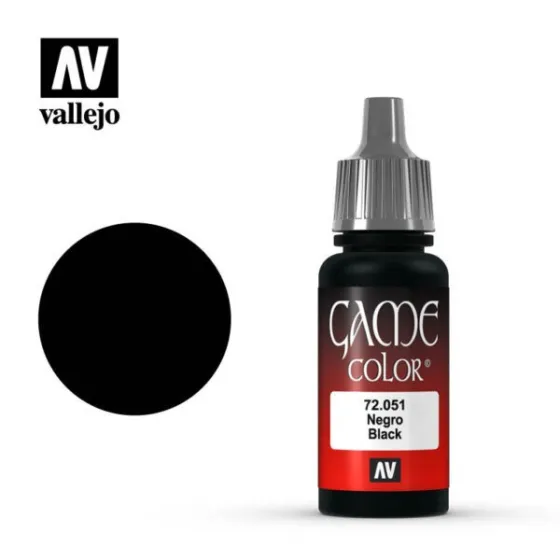Vallejo 72051 Game Color Chaos Black 17ml