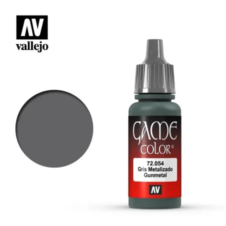 Vallejo 72054 Gunmetal Metal 17ml