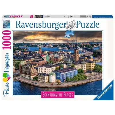 Puzzle 1000 elementów Skandynawskie Miasto Widok