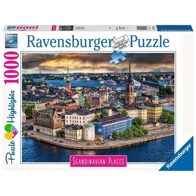 Puzzle 1000 elementów Skandynawskie Miasto Widok