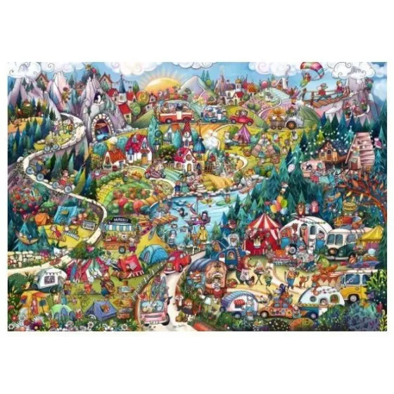 Puzzle 2000 elementów Aktywny weekend, Rita Bergman (Puzzle+plakat)