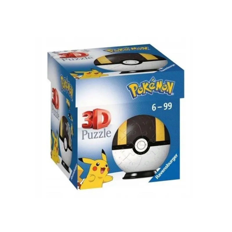Puzzle 54 elementy 3D Kula, Pokemon czarna