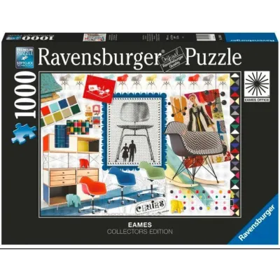 Puzzle 2D 1000 elementów Eames Design Classics Krzesła