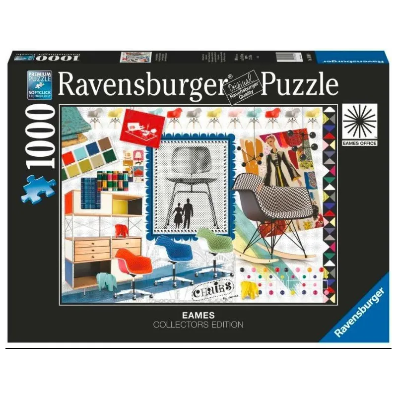 Puzzle 2D 1000 elementów Eames Design Classics Krzesła