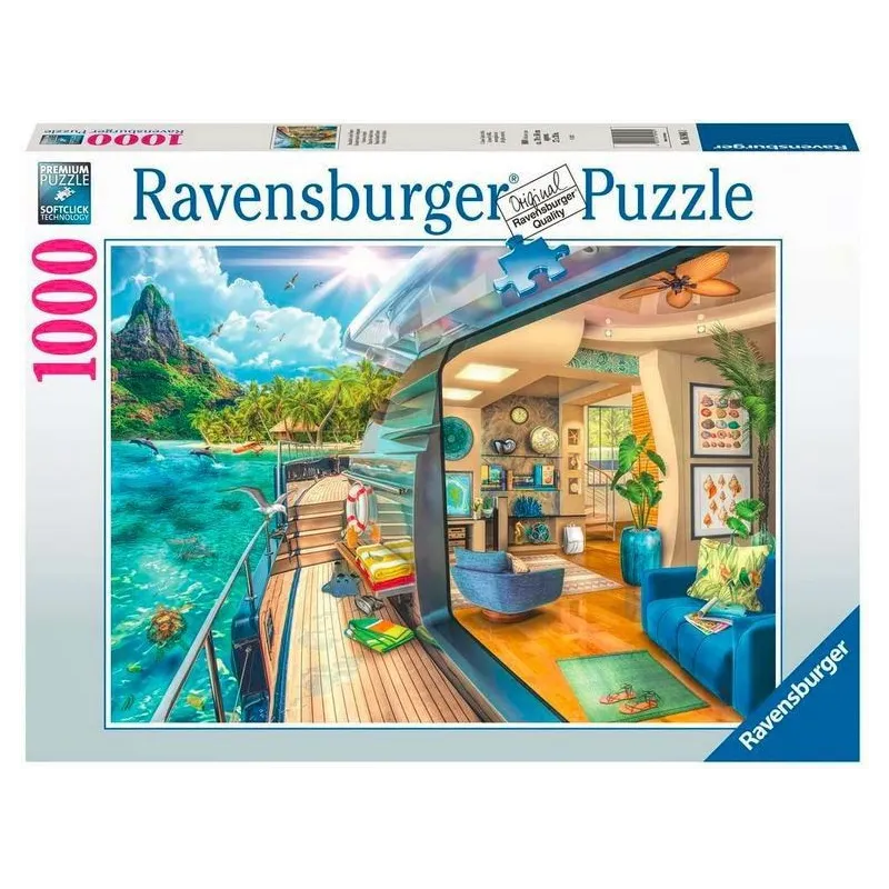 Puzzle 2D 1000 elementów: Rejs w tropiki