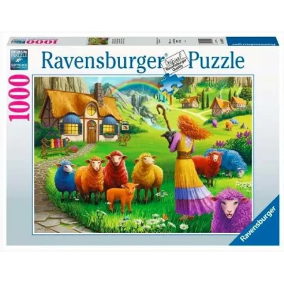 Puzzle 2D 1000 elementów Kolorowa wełna