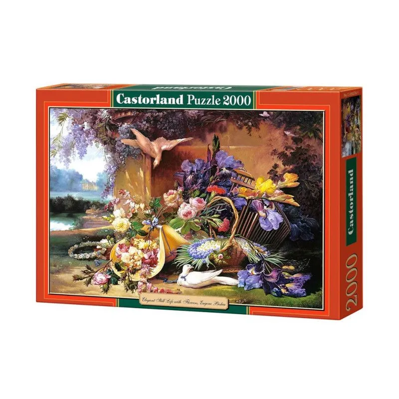 Puzzle 2000 elementów Elegancka martwa natura z kwiatami, Eugene Bidau
