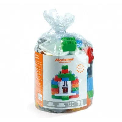 Klocki budowlane Cegła Junior 40 elementów Okna + Drzwi