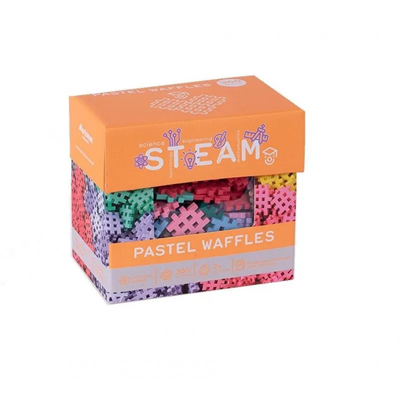 Klocki konstrukcyjne Waffle mini pastel 300 elementów