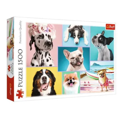 Puzzle 1500 elementów Słodkie Pieski