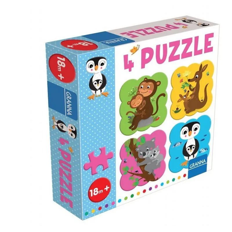 Puzzle z Pingwinem 4 puzle 4 elementy