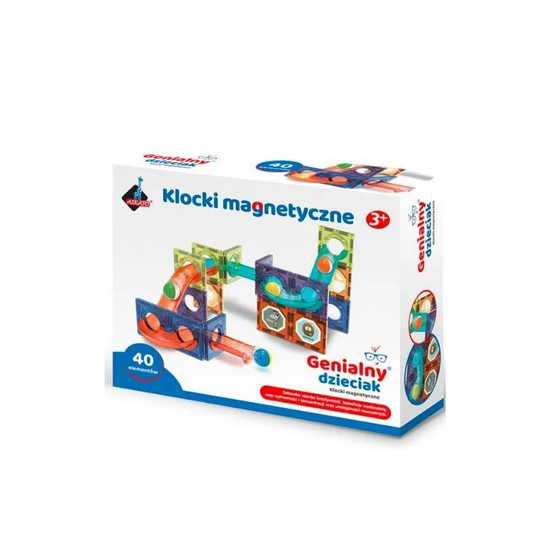 Klocki magnetyczne 40 elementów