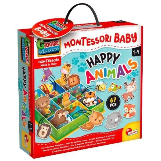 Gra Montessori Baby pudełko - Szczęśliwe zwierzęta