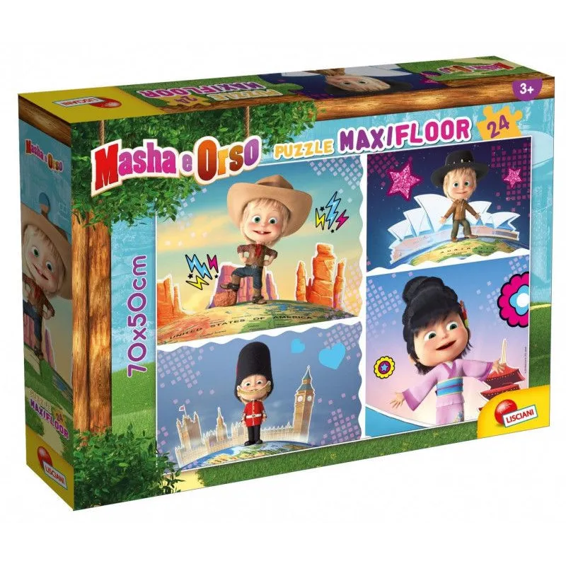 Puzzle maxi podłogowe 24 elementy Masza i Niedźwiedź