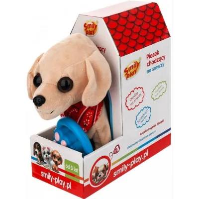 Maskotka interaktywna Piesek chodzący na smyczy