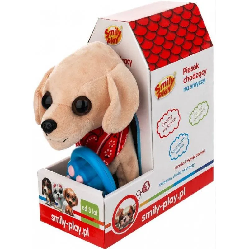 Maskotka interaktywna Piesek chodzący na smyczy