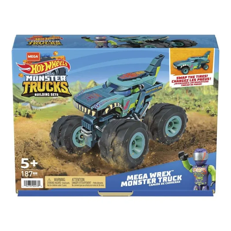 Klocki Monster Trucks Mega Wrex Pojazd do zbudowania