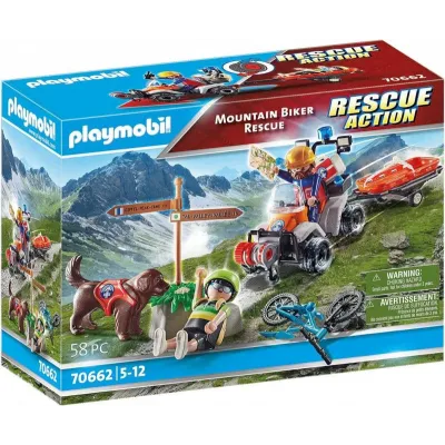 Zestaw figurek Rescue Action 70662 Ratownik górski z rowerzystą