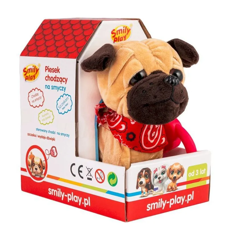 Piesek chodzący na smyczy Jasnobrązowy