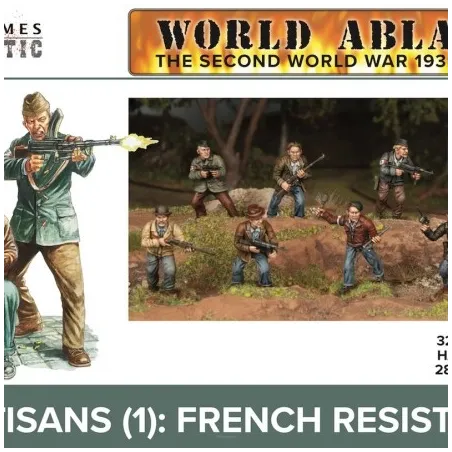 Wargames Atlantic - WAAWA001 Partisans (1) French Resistance 28mm