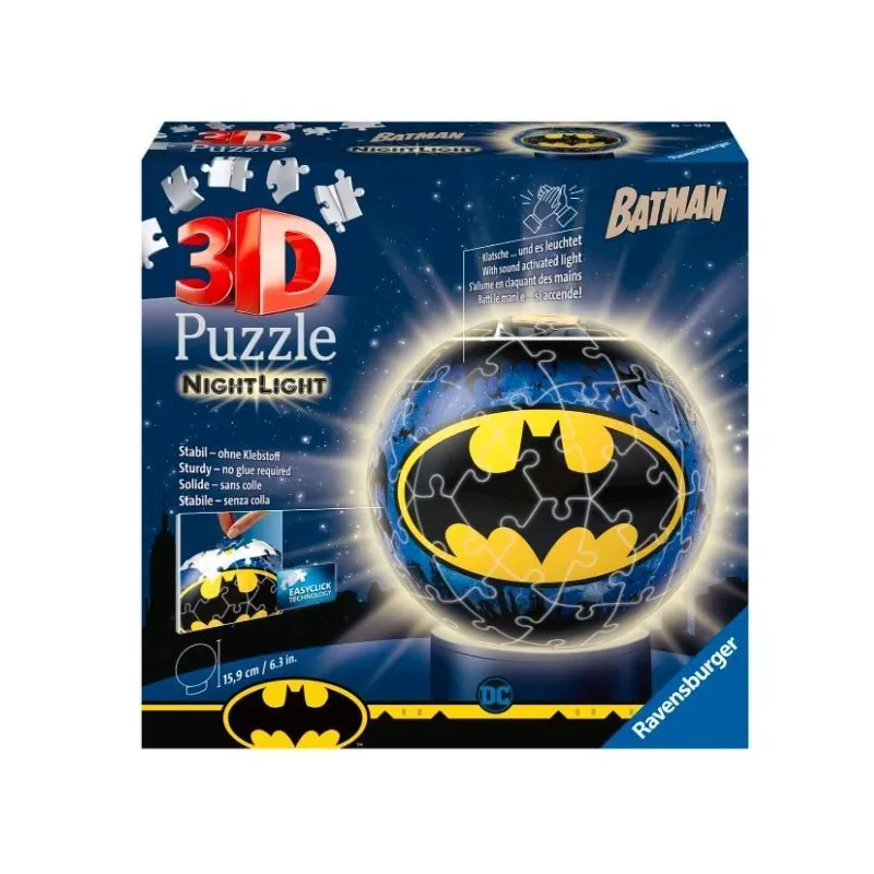 Puzzle 3D Świecąca kula: Batman 72 elementy