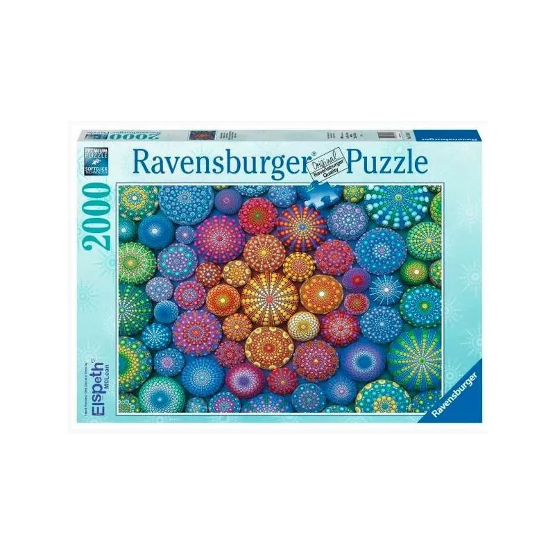 Puzzle 2D 2000 elementów Tęczowe mandale