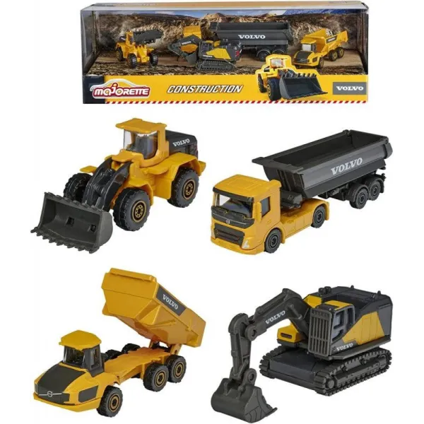 Pojazdy Majorette Zestaw Volvo Construction