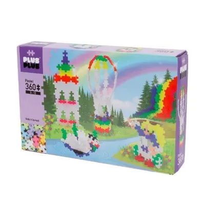 Klocki Plus-Plus Zestaw z tęczą i zamkiem 360 elementów