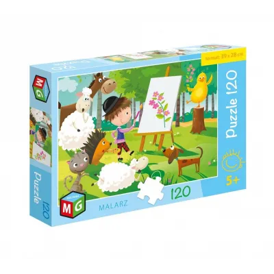 Puzzle 120 elementów Malarz