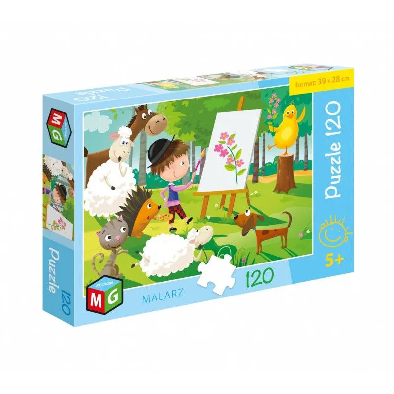 Puzzle 120 elementów Malarz