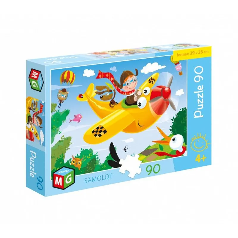 Puzzle 90 elementów Samolot