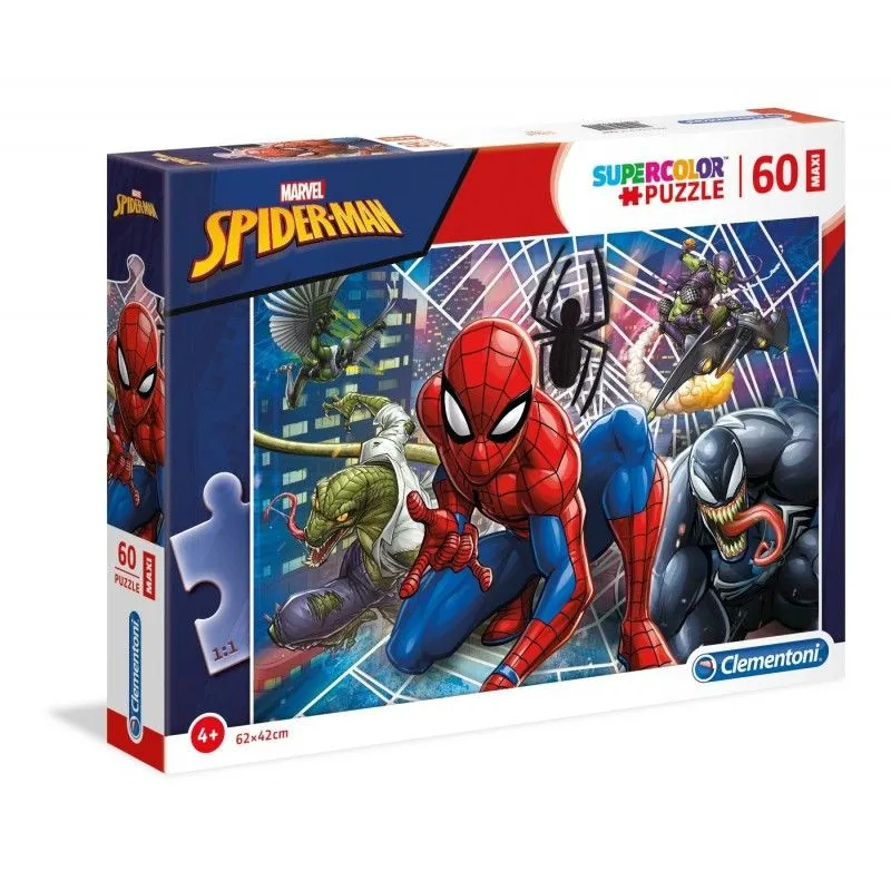 Puzzle 60 elementów Maxi Super Kolor - Spider-Man