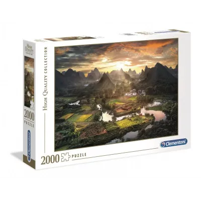 Puzzle 2000 elementów HQ Chiński pejzaż