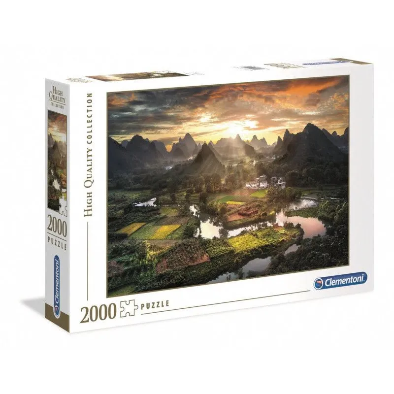 Puzzle 2000 elementów HQ Chiński pejzaż