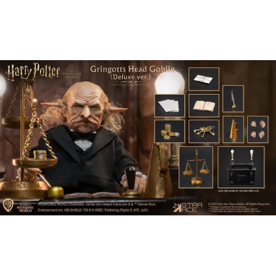 Figurka Harry Potter: Gringotts Head Goblin Deluxe skala 1:6