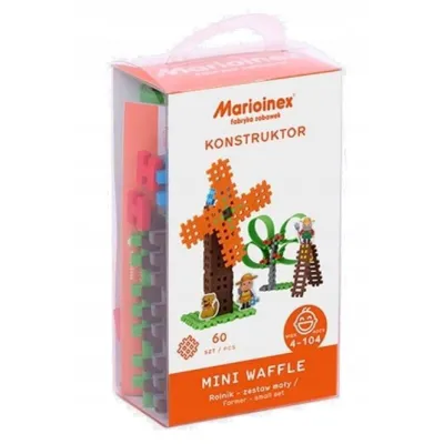 Klocki konstrukcyjne Mini Waffle - Rolnik Zestaw mały blister
