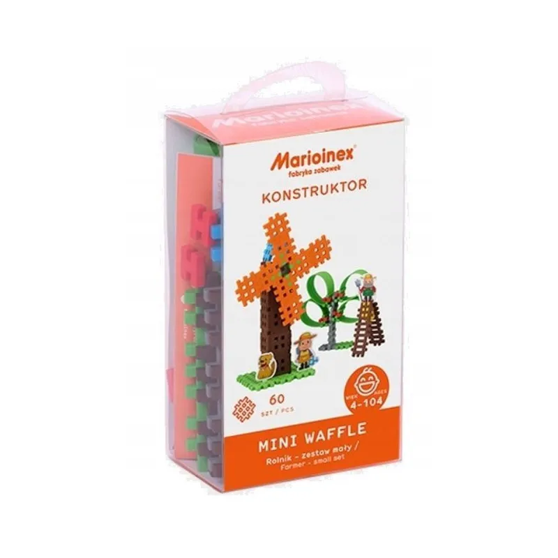 Klocki konstrukcyjne Mini Waffle - Rolnik Zestaw mały blister