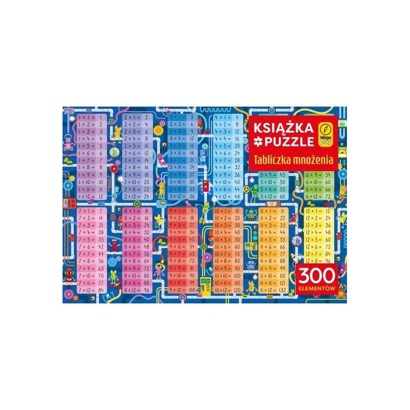 Puzzle 300 elementów + Książka - Tabliczka mnożenia