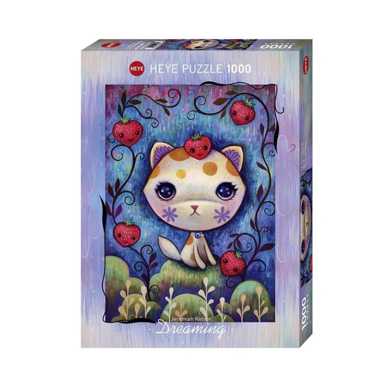 Puzzle 1000 elementów Truskawkowy kotek