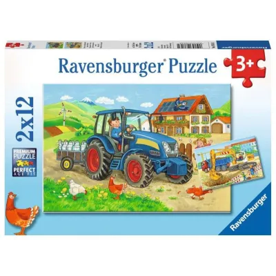 Puzzle 2x12 elementów Plac budowy i gospodarstwo