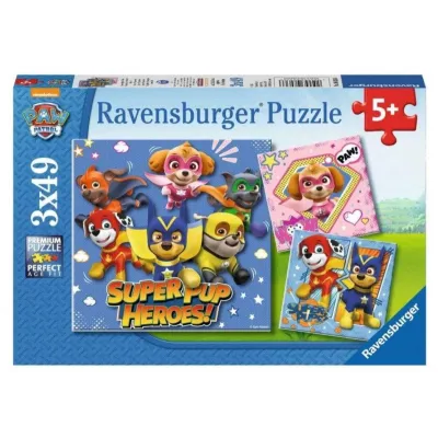 Puzzle 3x49 elementów Psi Patrol Kosmiczne Pieski 2