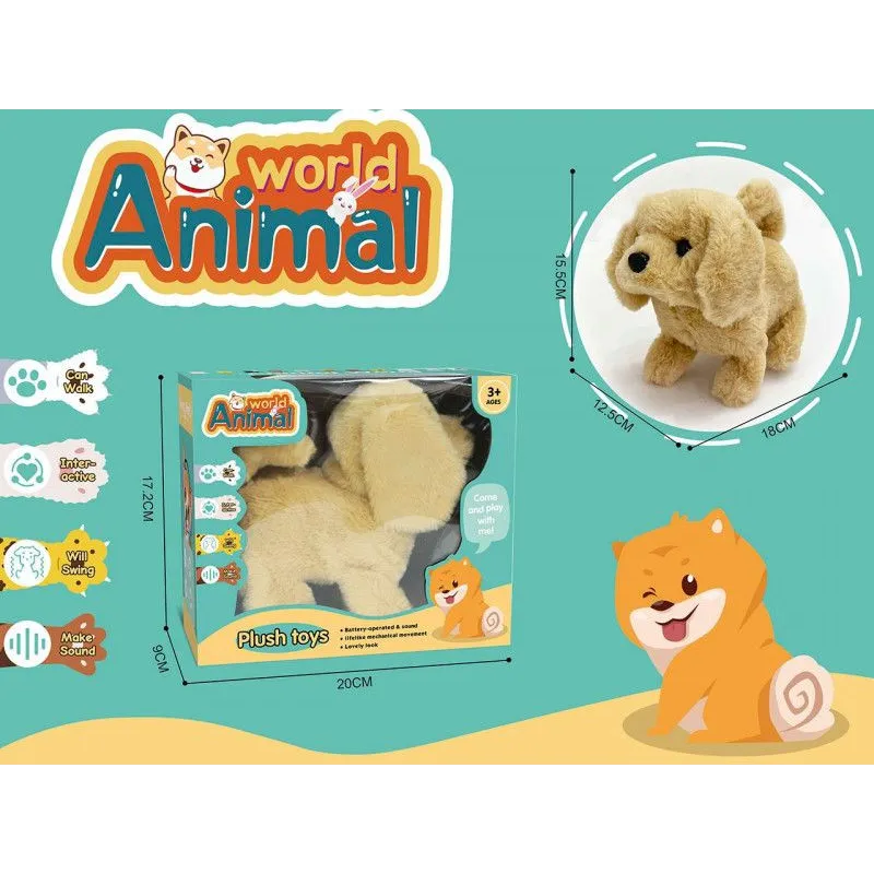 Maskotka interaktywna Piesek 15 cm chodzi i szczeka