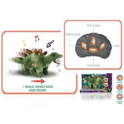 Interaktywna maskotka Dino zielony R/C światło, dźwięk, chodzi